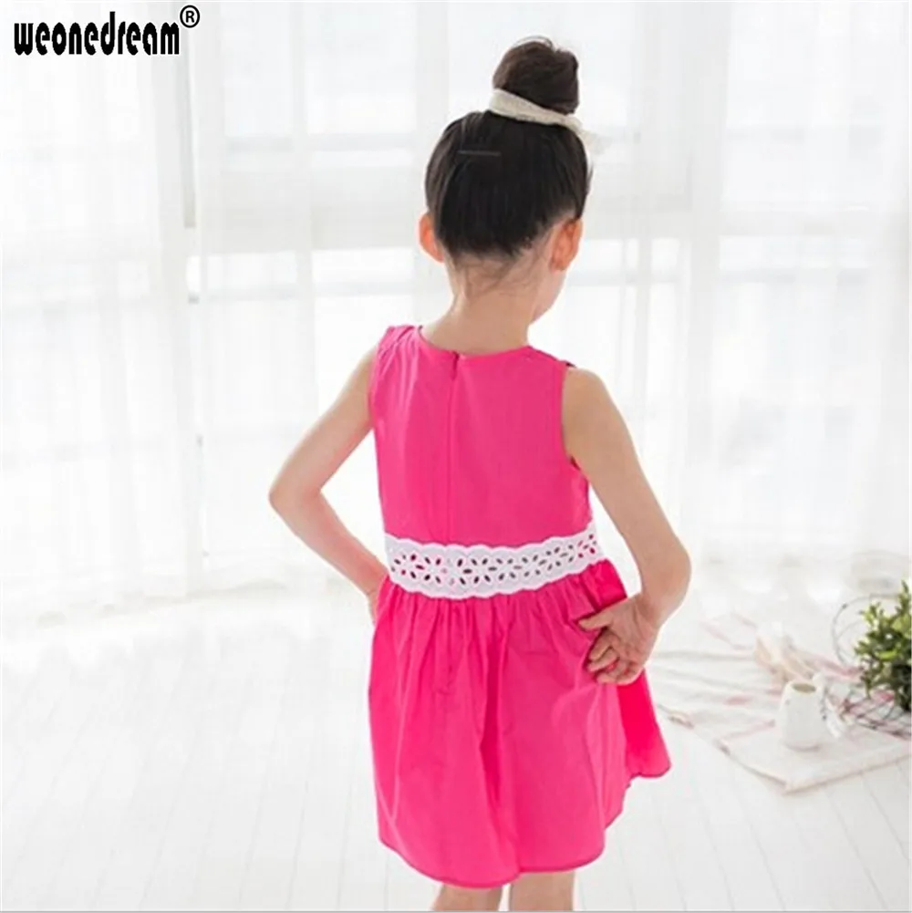 WEONEDREAM/2017 г. Популярная Новая детская одежда летние платья для девочек в Корейском
