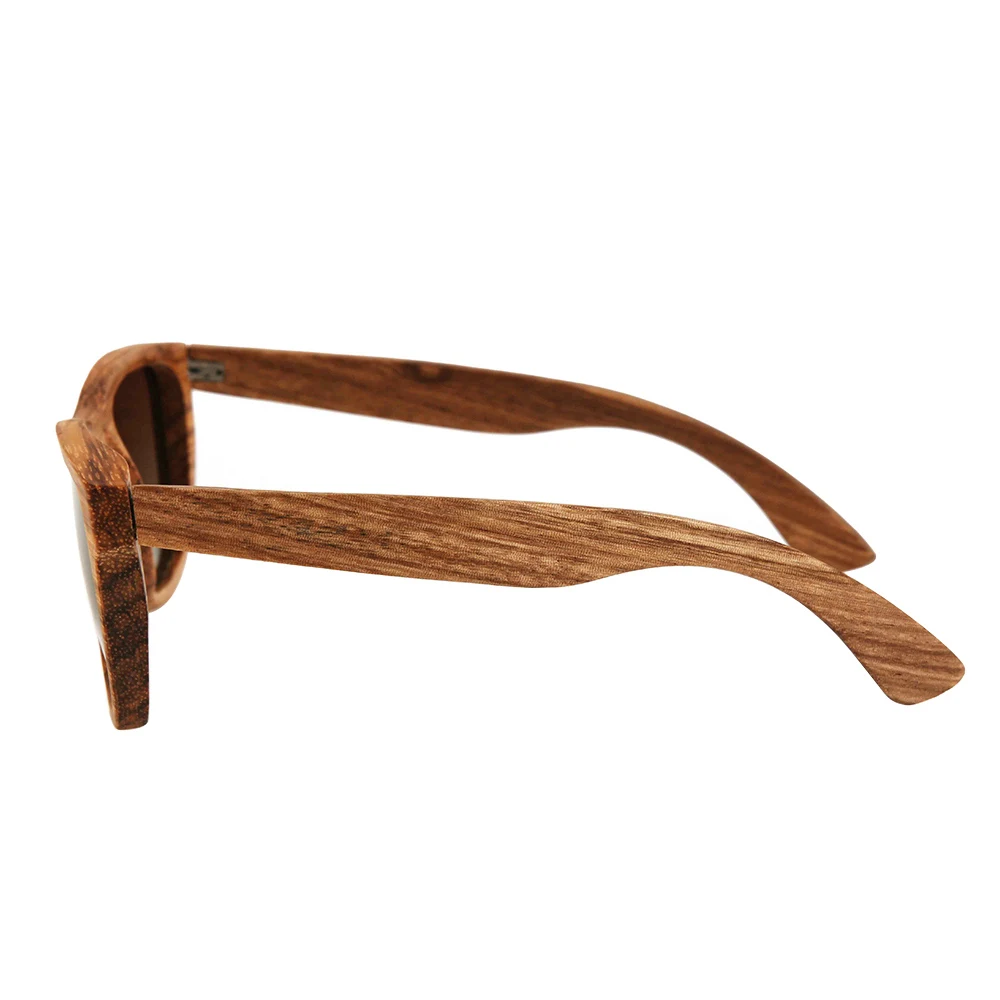

BerWer New Mens Vintage Zebra Wood Sunglasses Womens Polarized UV400 Protect Wood Sun Glasses in Wooden Box