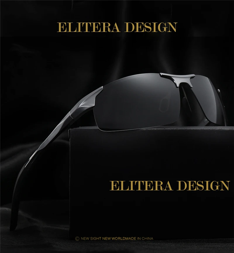 Мужские солнцезащитные очки ELITERA из алюминиево-магниевого сплава с поляризованным покрытием, зеркальные солнцезащитные очки oculos, мужские очки, аксессуары для мужчин E8177