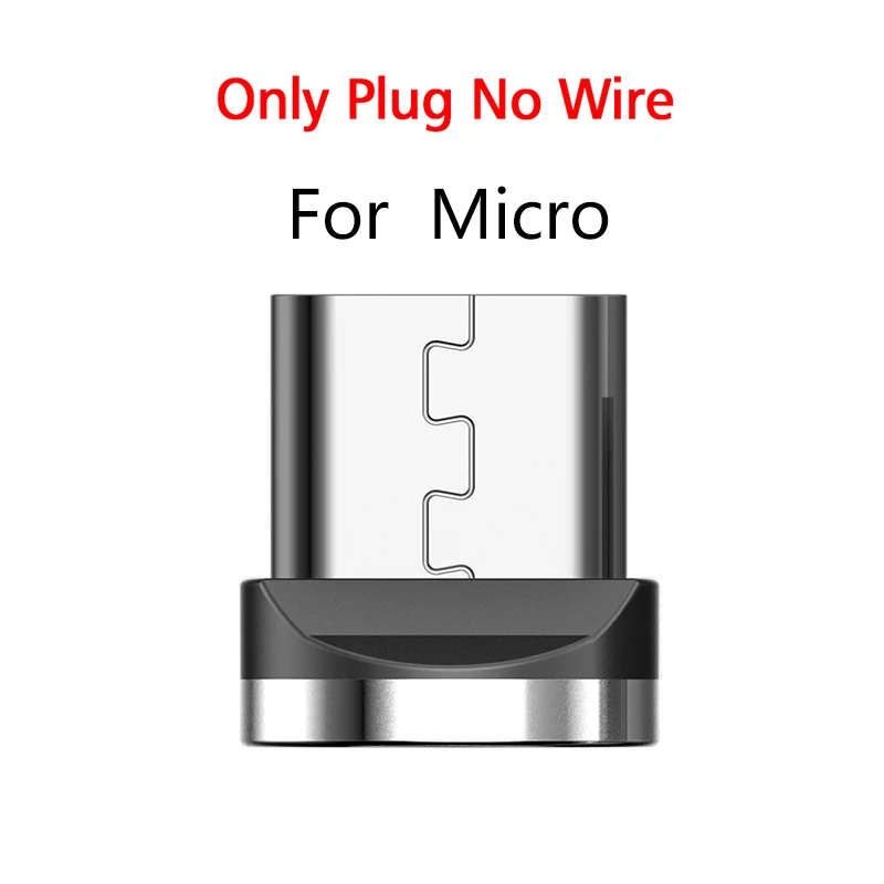 For Micro Plug Oatsbasf Магнитный USB кабель для iPhone Micro USB кабель USB C магнит зарядное устройство нейлоновый кабель для redmi note 7 huawei p30 - Цвет: For Micro Plug