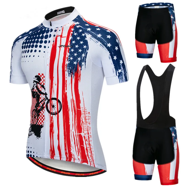 

JPOJPO Pro Cycling Clothing Man Summer MTB Bike Clothing Ropa Ciclismo Quick Dry Bicycle Wear Short Sleeve Cycling Jersey Set