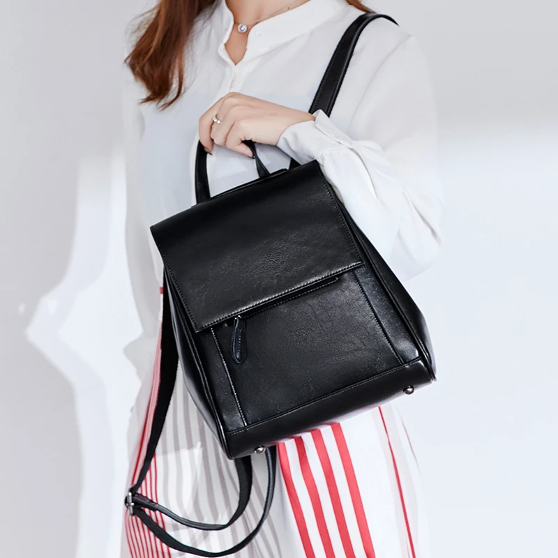 Многофункциональный женский рюкзак для девочек школьная сумка из натуральной