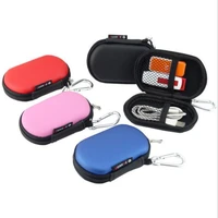 2pc h1503 zero wallet mini oval headset data cable storage package u disk cases u shield bags hard disk package hard bags