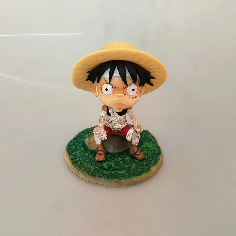 12 см ПВХ японская аниме фигурка цельная Обезьяна D. Luffy бандаж грустный