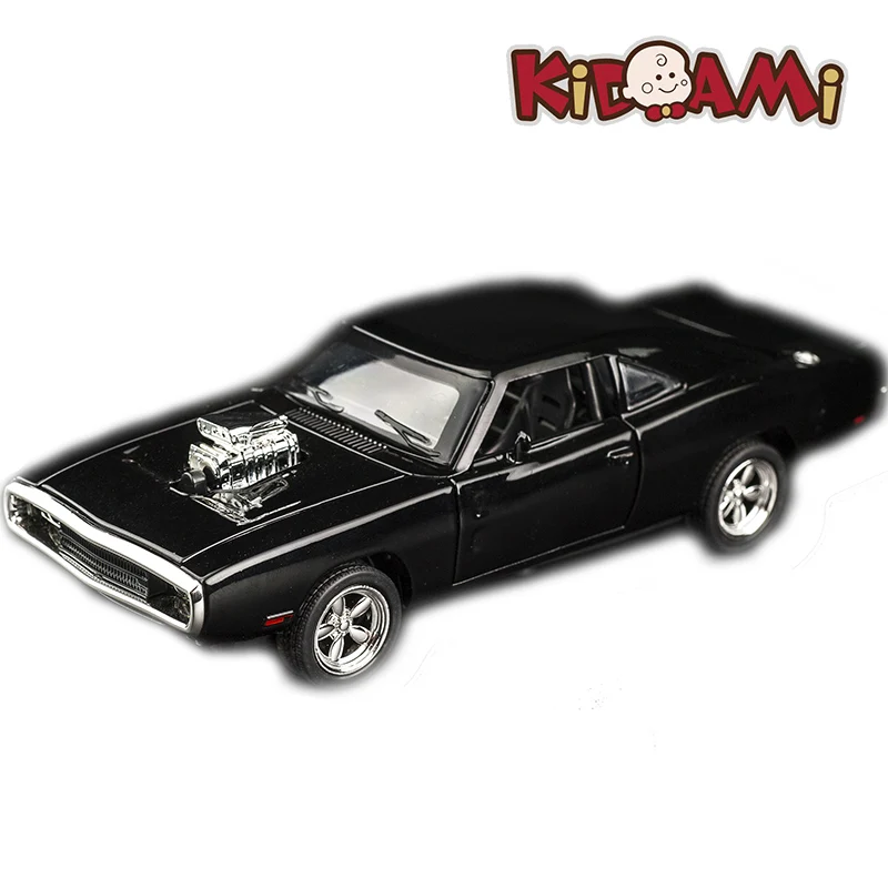 KIDAMI 1:32 Форсаж модель автомобиля литая под давлением машинка игрушки для рождественских подарков Мини Авто Dodgee - Цвет: Black Dodge