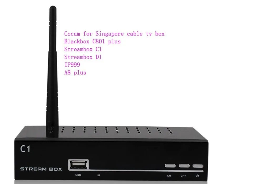 Обновление cccam для Сингапур телеприставка с кабелями Blackbox c801plus C600 streambox D1 &amp C1 ip9999