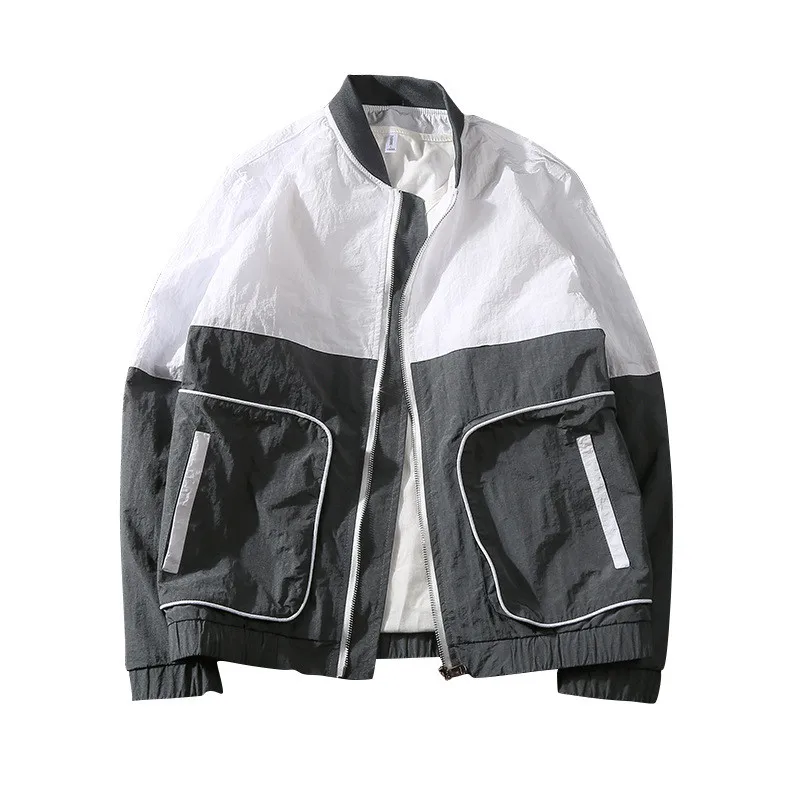 Новый 2019 мода сращивания мужская Фирменная куртка новая коллекция весна лето