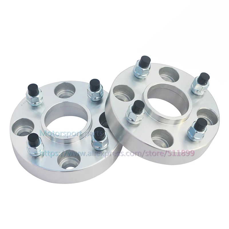 

(2pcs/lot) 25/30MM PCD4x114.3-56.6 12x1.5 Forged Alloy Tire Widened Flange Car Wheel Spacer