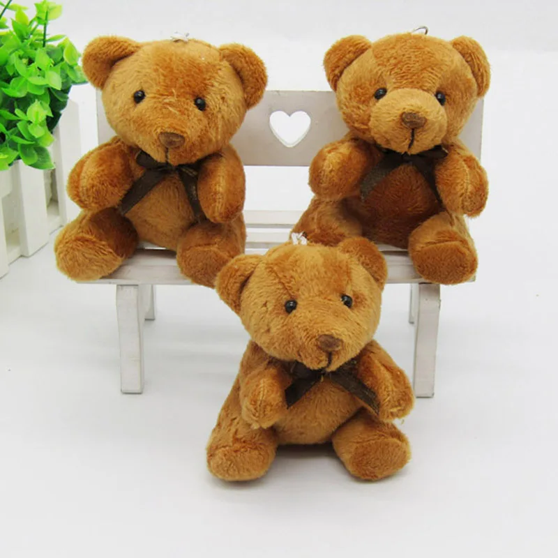 10 шт./лот мини плюшевый мишка плюшевые игрушки 9 см маленький медведь мягкие