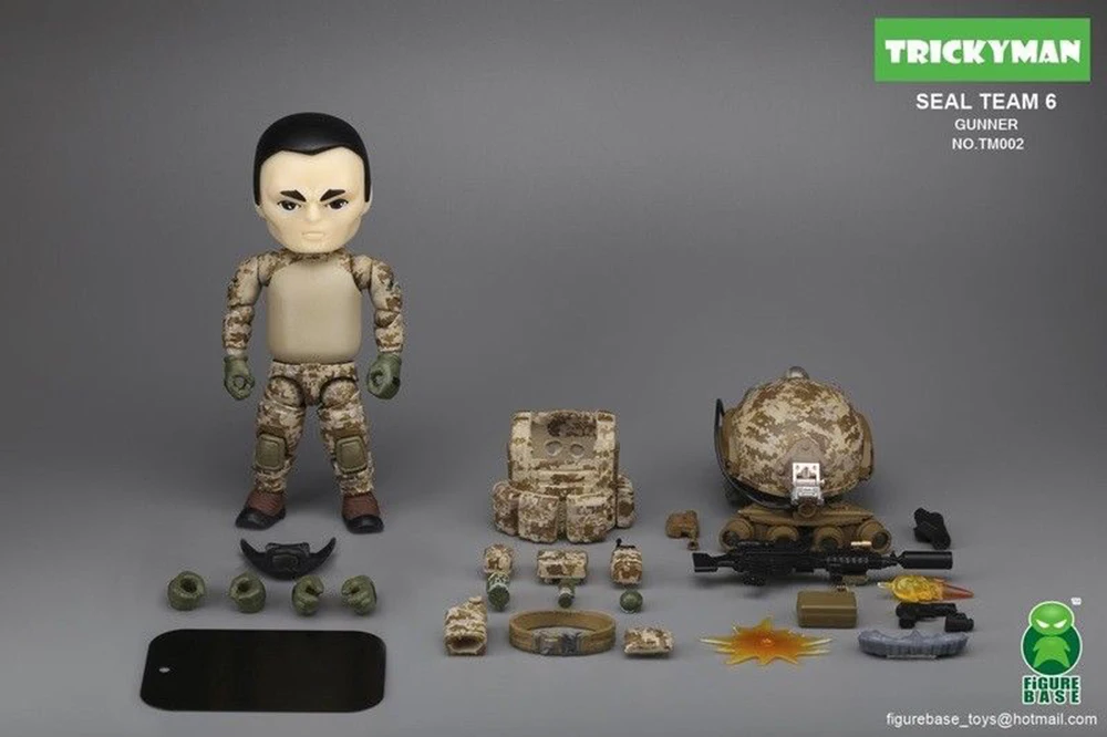 13 см в продаже " Военная фигурка TRICKYMAN Seal Team 6 Rifleman TM002 фигурка база