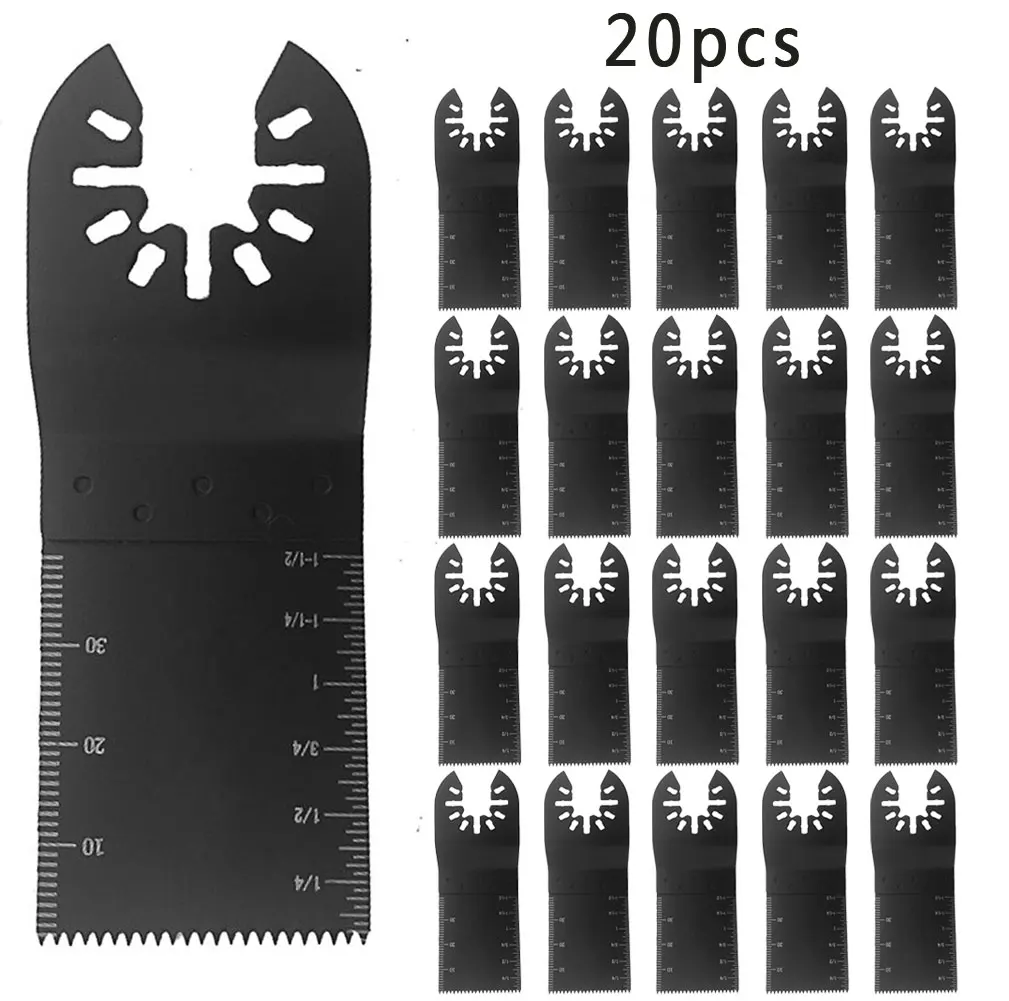 Multitool 20pcs 32mm Oscillating Saw Blade Quick Release Wood Plastic Metal Fiberglass Power Tool | Инструменты
