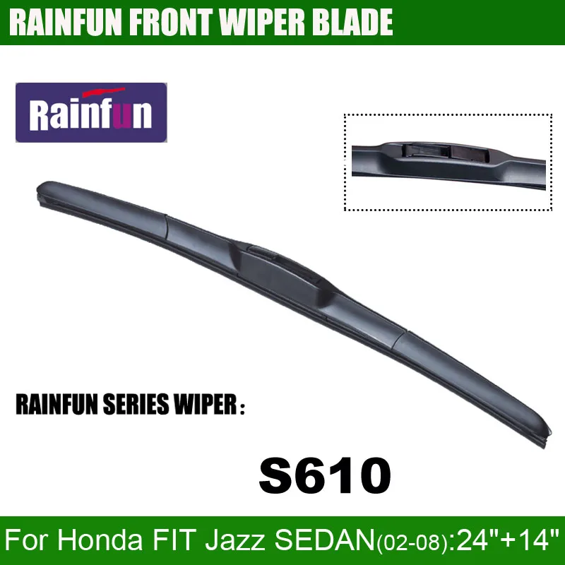 Щетка стеклоочистителя для Honda FIT Jazz SEDAN(02 08) 24 + 14 дюймов|wiper blade|windscreen wiper bladecar blade |
