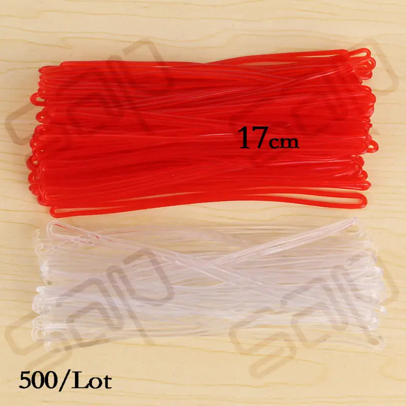 SAP прочная и гибкая 17 см/7 &quotПрозрачная пластиковая багажная бирка петли Лот из 100