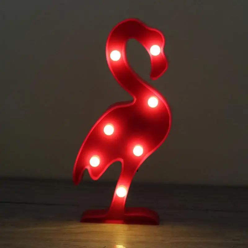 LED Night Light Romantic Battery Powered Table Lamp Marquee Nightlight Home Christmas Decorations | Лампы и освещение