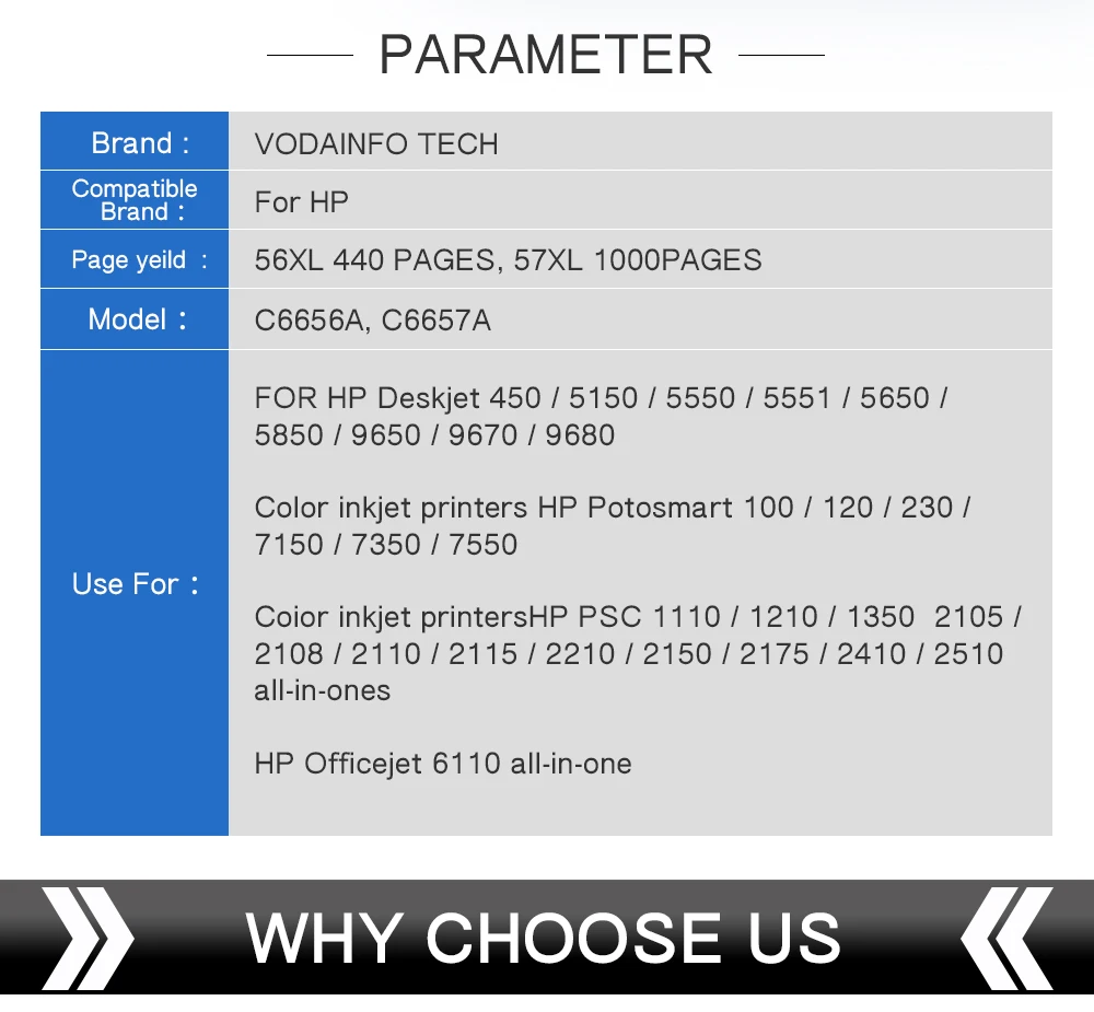QSYRAINBOW сменный картридж для принтера для hp 56 hp 57 XL чернилами hp Deskjet 5150 450CI 5550 5650 7760 9650 PSC 1315 1350 2110 2210