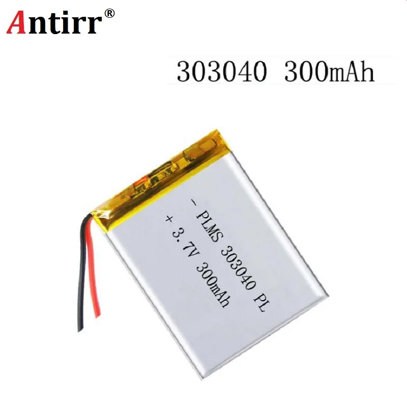 Fornitore della cina di Antirr fabbrica OEM 303040 3.7v lipo rc batteria 300mah per rc li polimero piccolo elicottero GPS MP3 MP4 strumenti