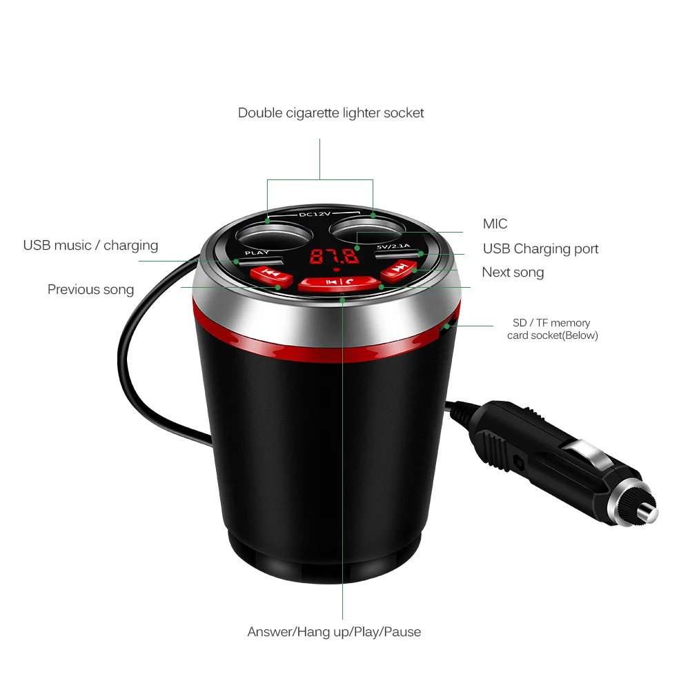 Автомобильное зарядное устройство с двумя USB портами 12 24 В|Зарядные устройства