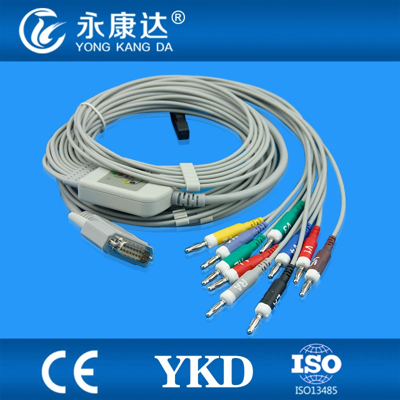 12 проводов ekg кабель с бананом 4 0 для Nihon kohden|cable 12|cable forcable lead |