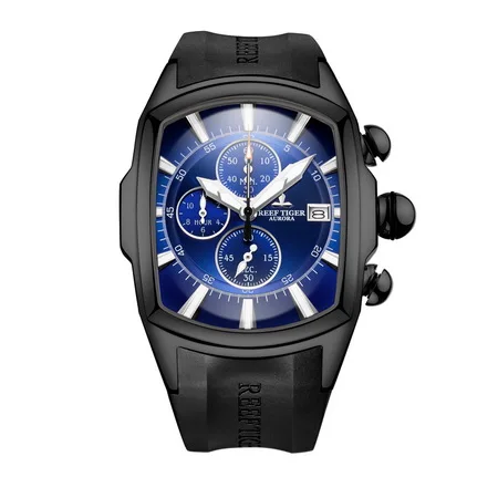 Reef Tiger RGA3069-T мужские многофункциональные кварцевые наручные часы с защитой от воды, хронограф, светящийся-розовое золото - Цвет: p2