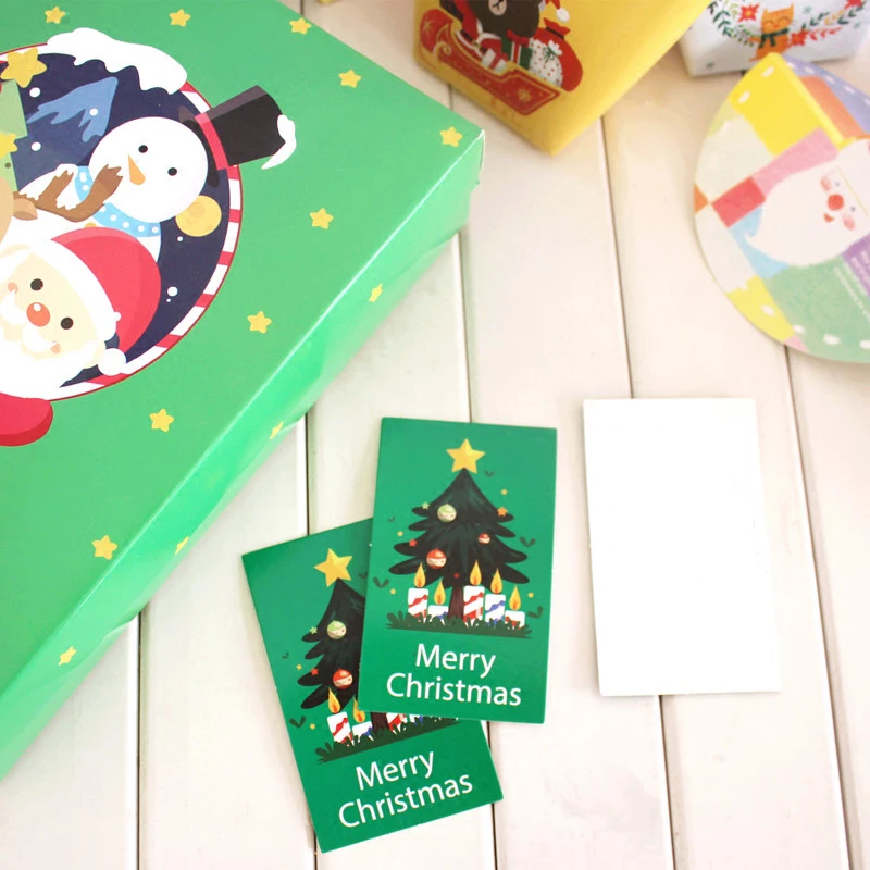

50pcs Mini Card Christmas tree style leave message cards party invitation Party use