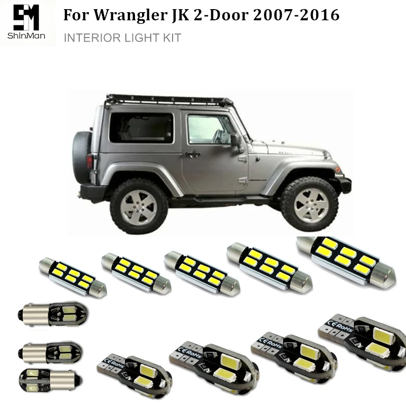 Shinman 5X ошибок светодиодный интерьер светильник комплект посылка для Jeep Wrangler JK 2