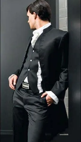 Пиджак Swallowtail на многих пуговицах черные крутые красивые мужские костюмы блейзер