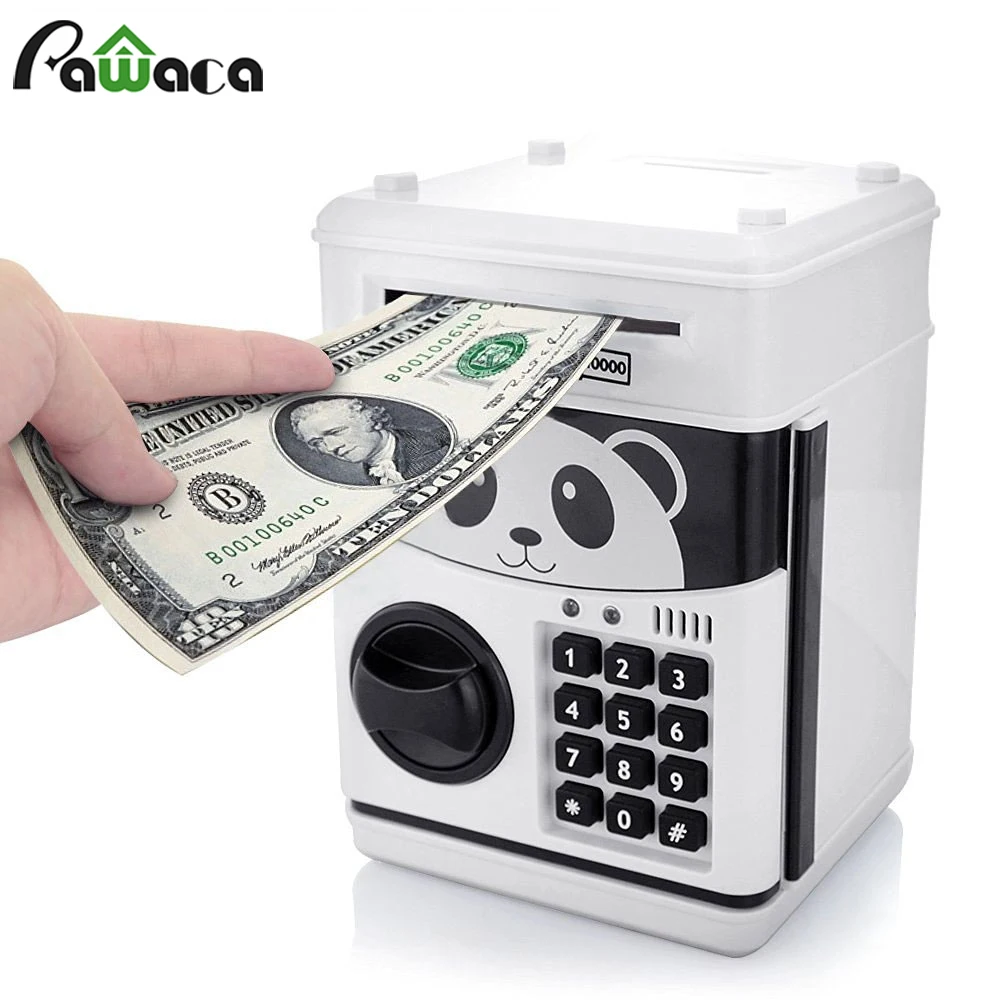 Милый автоматический ящик для хранения денег бак Электронная Копилка сейф панда