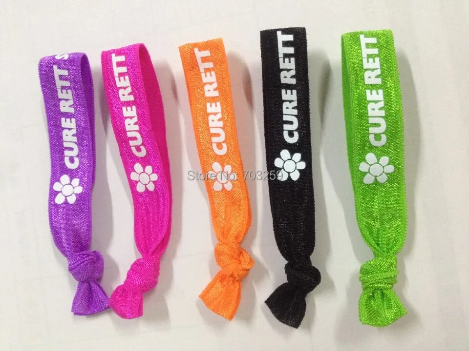 500pcs/lot promotional elastic cord lanyards wave hand bracelet fabric loom bands EG-WBH002 design custom hair band cloth bracel | Украшения