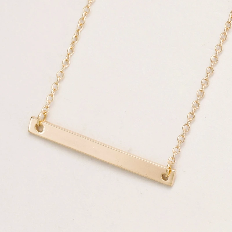 Yiustar модные ювелирные изделия золотого цвета цепь бар крошечные боковые панели
