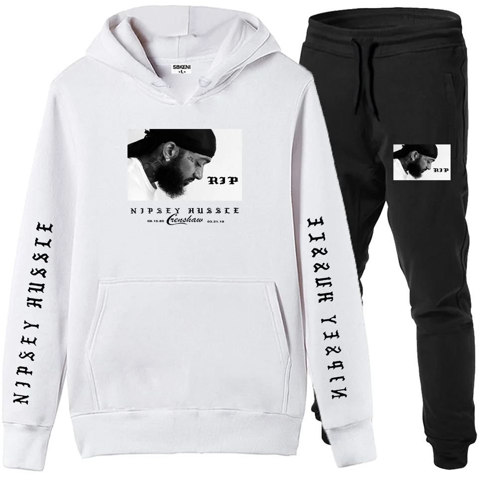 Nipsey Hussle Толстовка для мужчин и женщин + джоггеры костюм со спортивными брюками