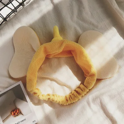 yellow Милый маленький слон с крыльями, эластичная повязка на голову для женщин и девочек, повязка на голову, аксессуары, удобная стирка лица, повязка на голову - Цвет: yellow