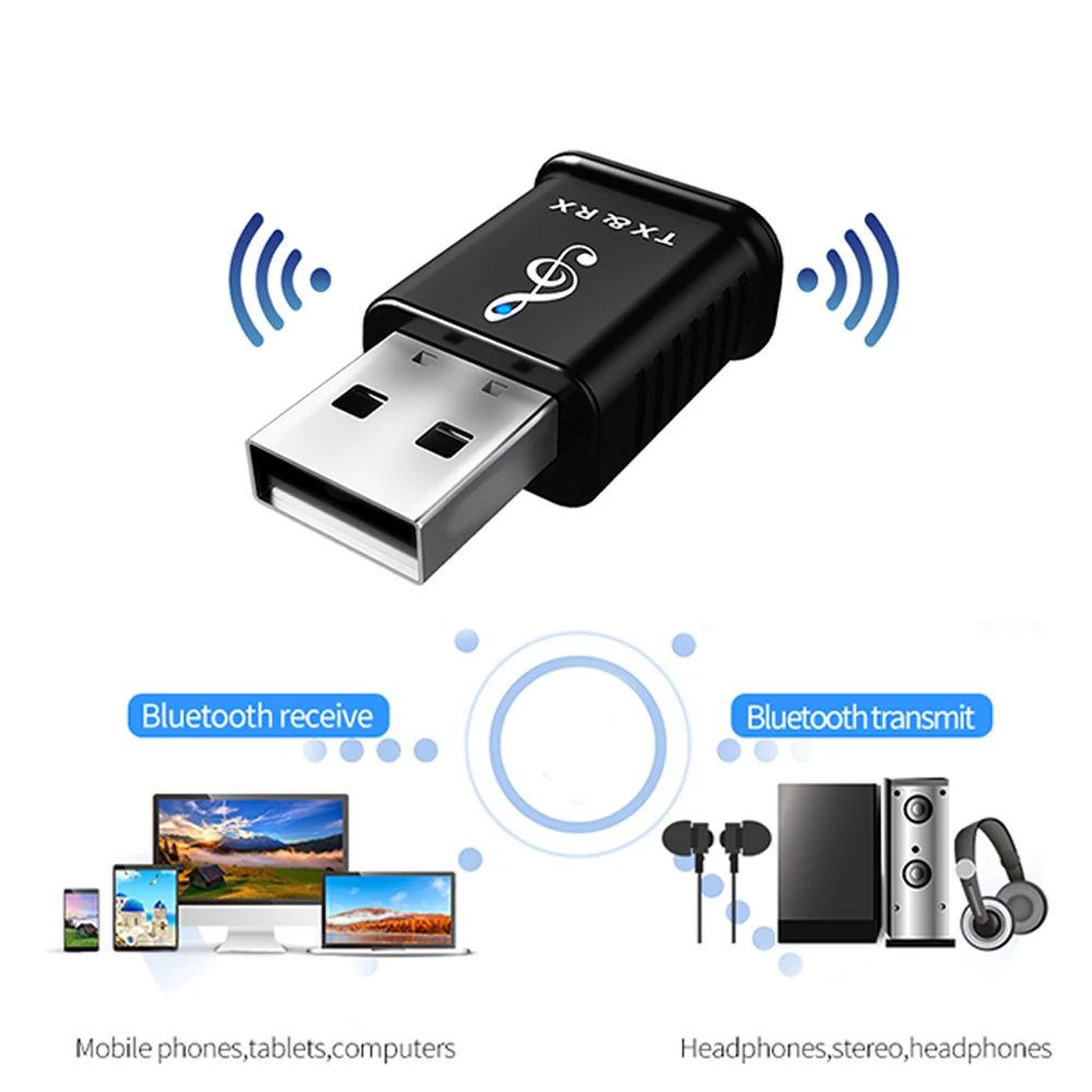 2 в 1 Bluetooth 5,0 передатчик приемник MSD168 BT аудио музыка беспроводной USB адаптер 3,5 мм 3,5 AUX разъем для ТВ ПК