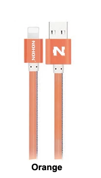 NOHON для iPhone, USB кабель, 8-контактный кабель для быстрой зарядки для Apple iPhone 8, 7, 6, 6 S, 5, 5S, iOS 10, 9, зарядное устройство для мобильных телефонов, usb-кабели - Цвет: Orange