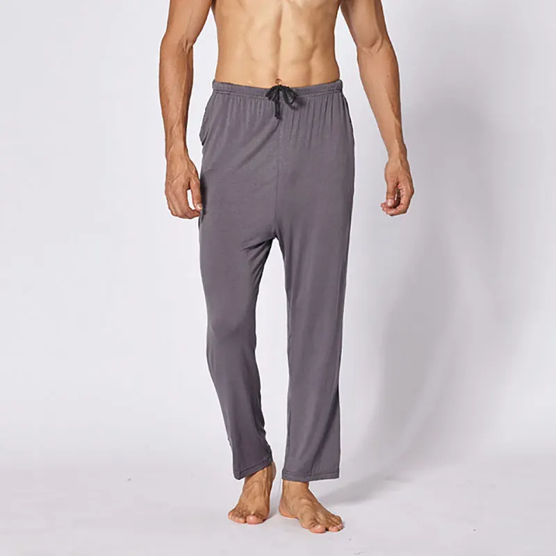 dark grey BZEL, мужские пижамы для сна, штаны для отдыха, одежда для сна, Мужская мягкая Домашняя одежда, повседневные брюки, пижамные штаны размера плюс 4XL - Цвет: dark grey