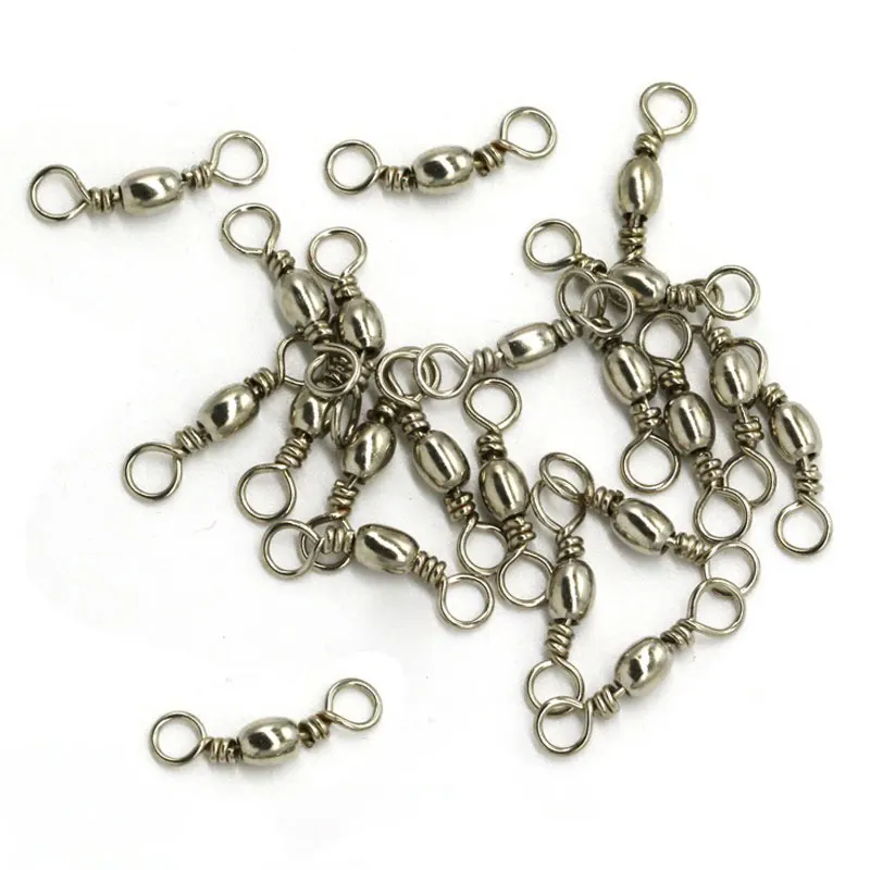 [1000 шт] оптом никелированные Вертлюги для баррелла твердые кольца Разъемный