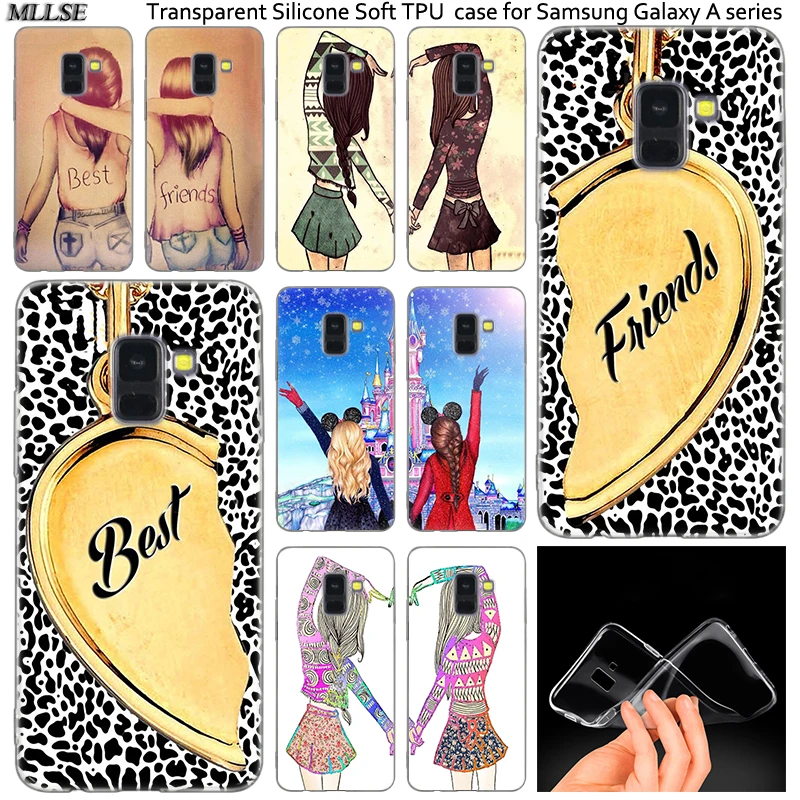 Силиконовый чехол с надписью love you forever best friends для Samsung Galaxy A50 A30 A10 A40 A6 A8 Plus A20 E A5 A7 2018