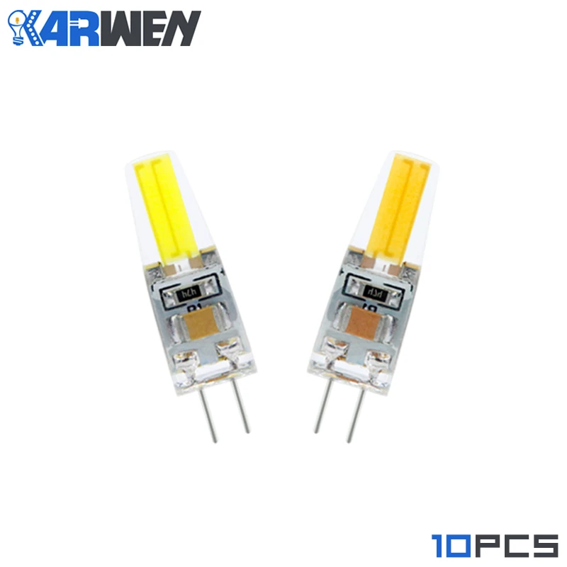 KARWEN 10 шт./лот светодиодный COB G4 G9 E14 лампочка димируемая AC/DC 12 В 220 В 6 Вт 9 Вт 360 Угол луча заменить галогенные лампы люстра огни