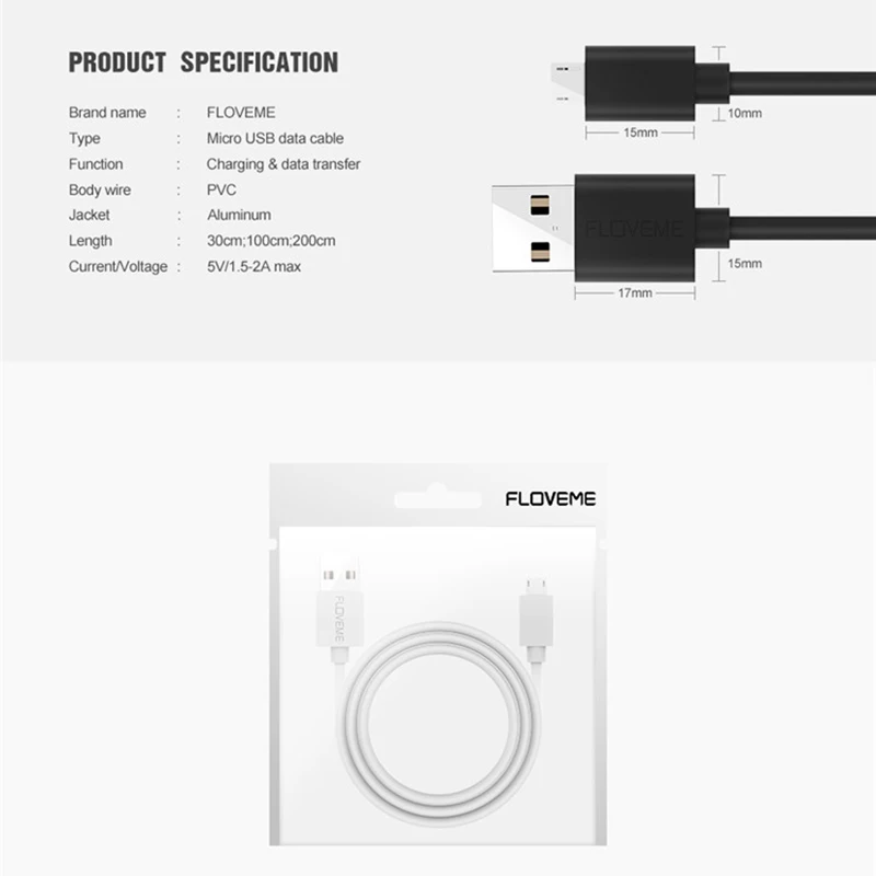 FLOVEME Micro USB кабель 2.4A Быстрая зарядка для Samsung Redmi Note 5 Pro Android мобильный телефон