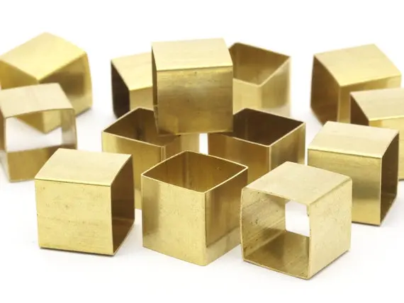 12pcs. Огромные сырые латунные квадратные трубы-Выберите Размер - Цвет: 14x14mm) Bs 1520