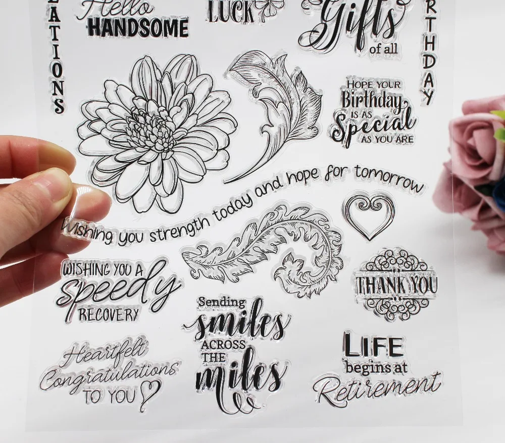 Английская фраза прозрачный штамп друг вы силиконовый штамп/печать для DIY