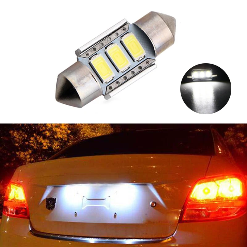 1x светодиодный светильник CANbus Dome Festoon 5630 без ошибок номерной знак лампы для Volvo S40