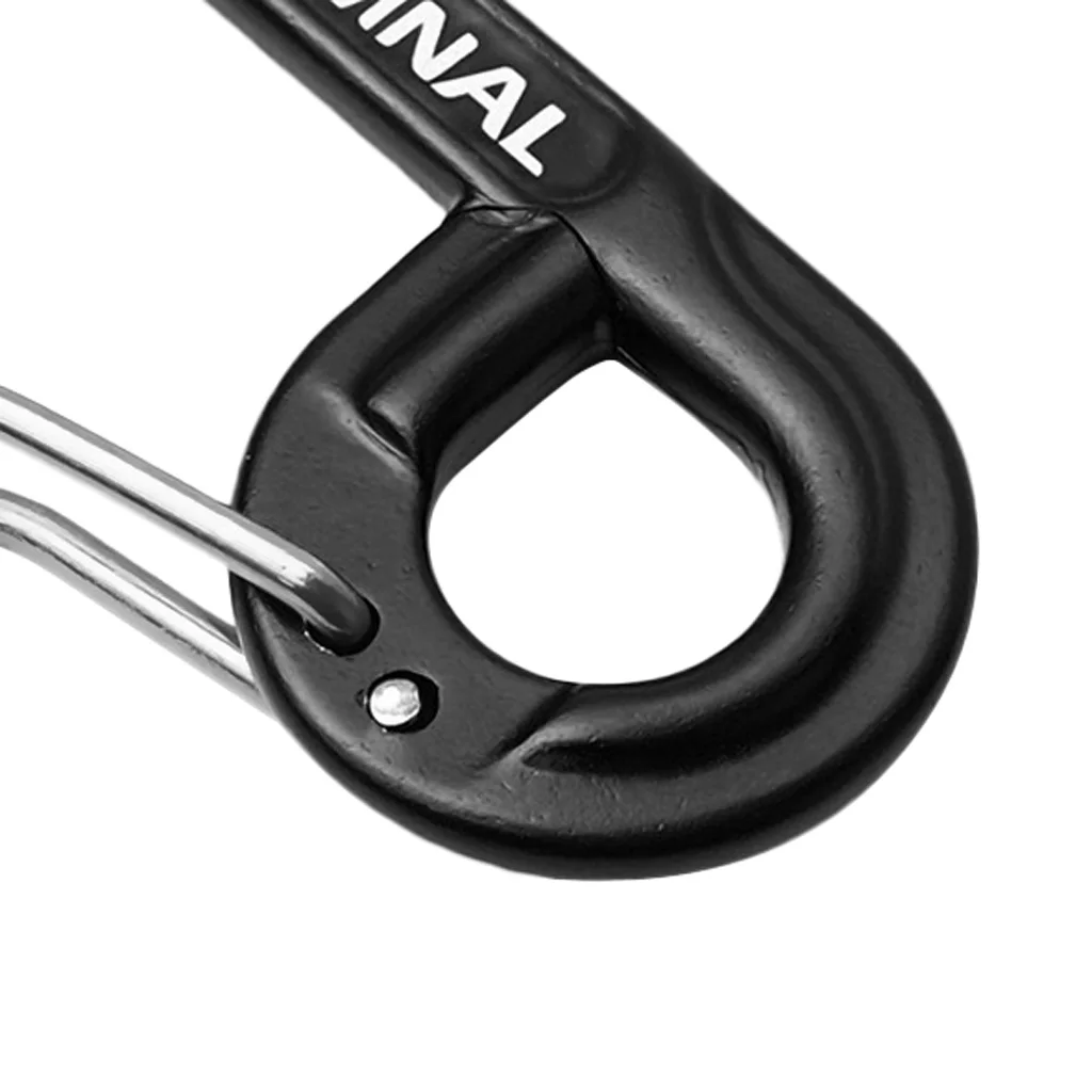 

10Pcs Black Clip Hook Keyring Outdoors Camping Sports Carabiner Keychain Hiking Camp Mountaineering Hook Climbing Accessories