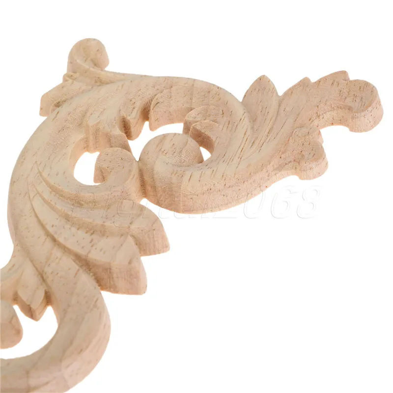 15*8*0 8 см левая/правая деревянная резная угловая аппликация Неокрашенная рама