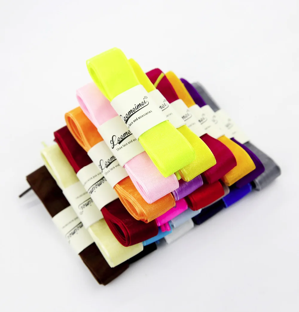 Модные шнурки принцессы для обуви разных цветов женские шифоновые взрослые и