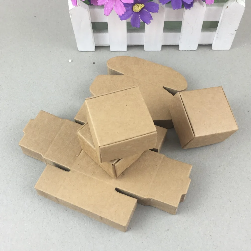 

50pcs/lot brown color Kraft paper packaging box Jewelry handmade Soap Aircraft box