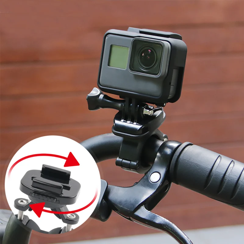 360 поворотный зажим, крепление на руль велосипеда для GoPro Hero 7 6 5 4 Session Xiaomi Yi 4K Sjcam eken, аксессуары для экшн-камеры