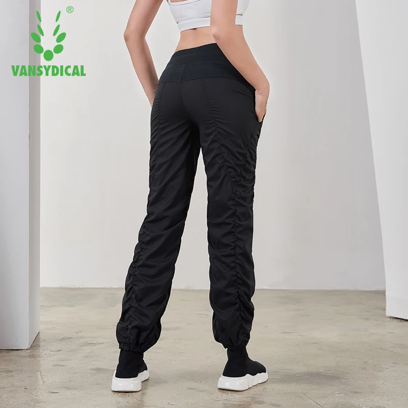 Фото Vansydical спортивные штаны для бега, йоги, женские тонкие складывающиеся спортивные штаны для тренажерного зала, Осень-зима, штаны для занятий ф... №4