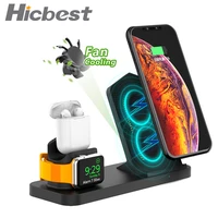 fast 3 in 1 wireless charger for iphone 3in1 wireless charging dock station qi 10w for iphone x xs max xr 8 airpods apple watch