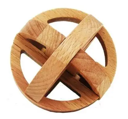 

Globe Shaped Wooden Brain Teaser Burr Puzzles Game