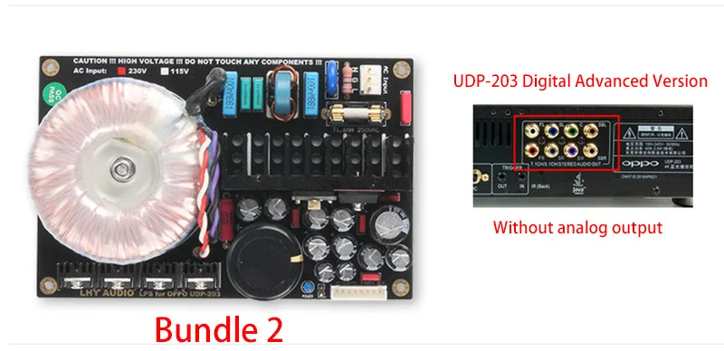 Bundle 2 Hi-end Встроенный линейный блок питания для OPPO UDP 203 205 Blu-Ray плеер обновления - Цвет: Bundle 2